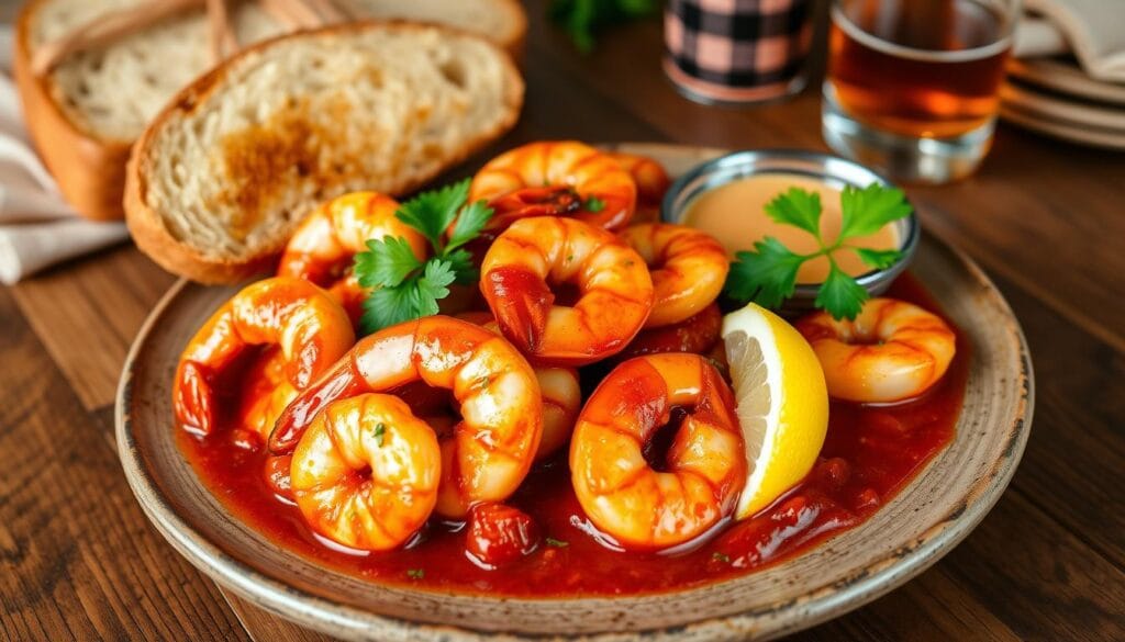 New Orleans BBQ Shrimp Presentation