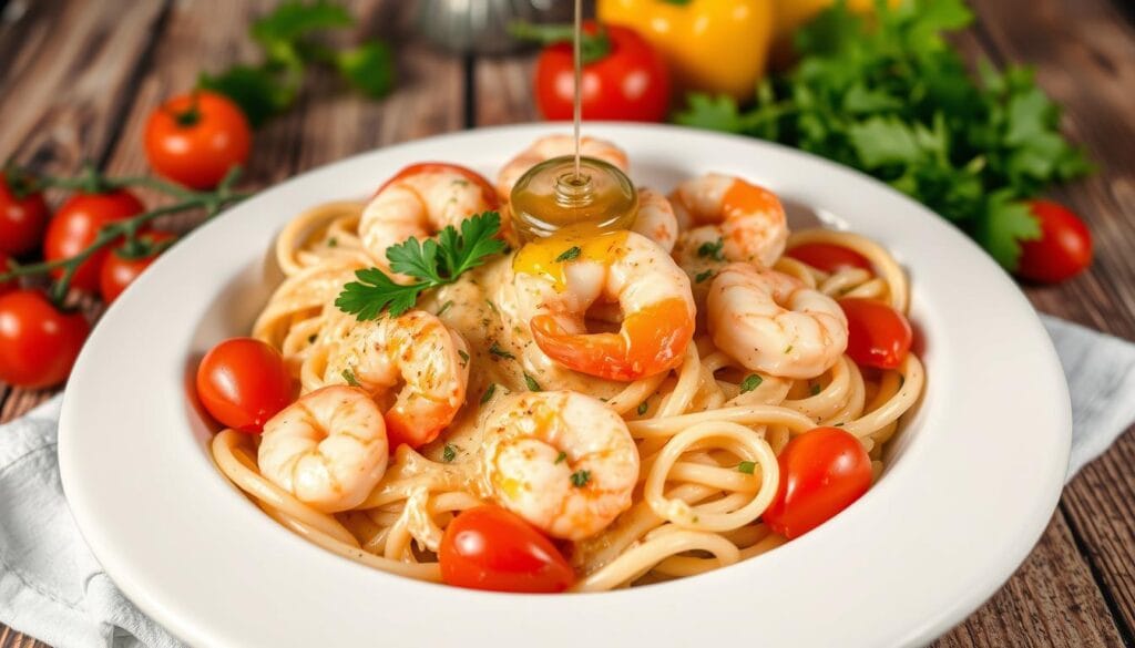 chicken and shrimp pasta