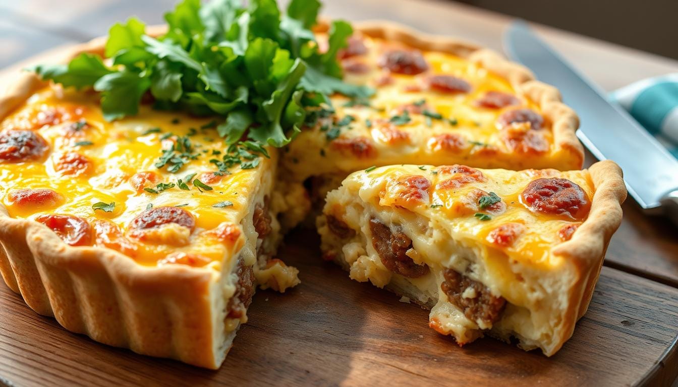 sausage and cheese quiche