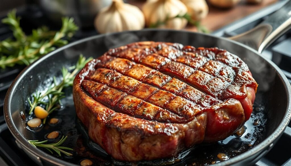 stovetop searing eye of round steak