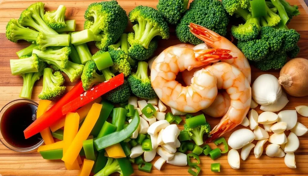 Prepared stir fry ingredients