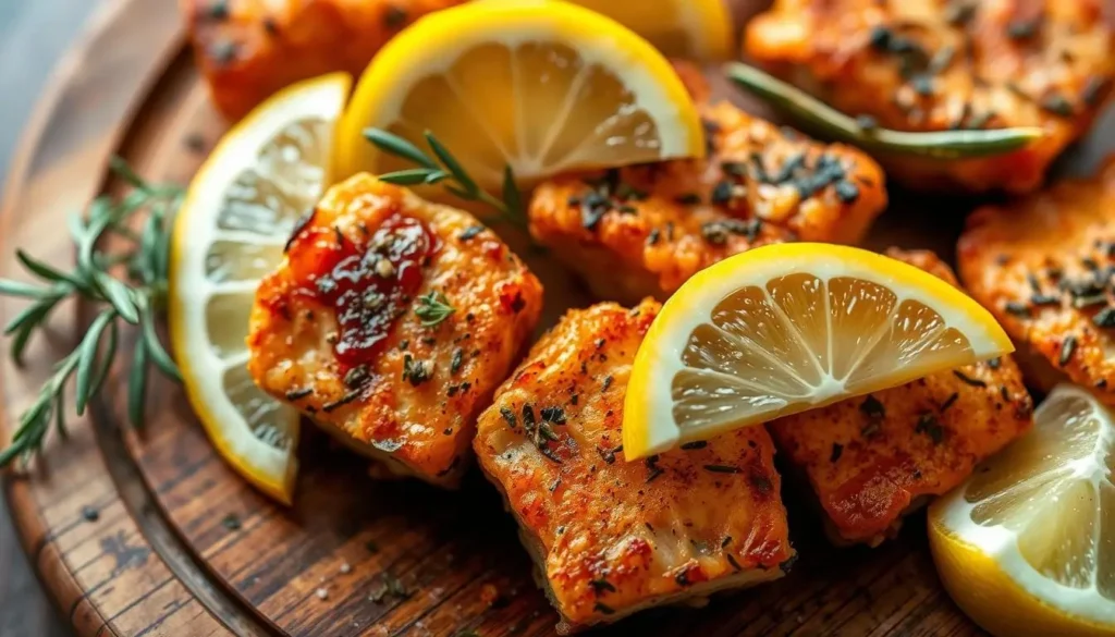 seasoned salmon bites